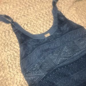 Blue Patterned Blouse